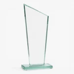 Clear Crystal Slanted Side Accent Award – Premium Optical Crystal Recognition Trophy