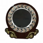 Premium Wooden Leaf Award Trophy with Round Metal Plate & Luxury Wooden Box