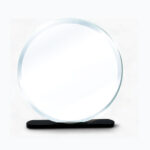 Premium Round Crystal Trophy – Custom Optical Crystal Recognition Award