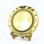 Golden Elegant Memento with Heavy Base Round Disk – Premium Custom Award Plaque