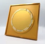 Metal Square Frame Trophy with Round Custom Print Plate – Premium Award Plaque - Image 3