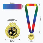 Large Medal with Multi-Color Ribbon – Custom Championship Award Medal - Image 2