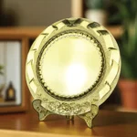 Golden Elegant Memento with Heavy Base Round Disk – Premium Custom Award Plaque - Image 2