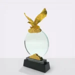 Golden Eagle Crystal Trophy with Black Base – Premium Custom Recognition Award - Image 3