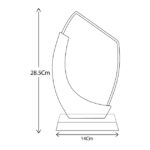 Crystal Award with Blue Side Design – Premium Optical Crystal Recognition Trophy - Image 4