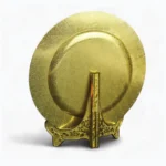 Golden Elegant Memento with Heavy Base Round Disk – Premium Custom Award Plaque - Image 3