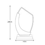 Crystal Award with Blue Side Design – Premium Optical Crystal Recognition Trophy - Image 5