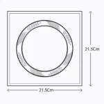 Metal Square Frame Trophy with Round Custom Print Plate – Premium Award Plaque - Image 5