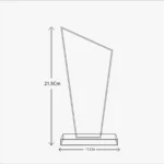 Clear Crystal Slanted Side Accent Award – Premium Optical Crystal Recognition Trophy - Image 4