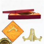 Golden Elegant Memento with Heavy Base Round Disk – Premium Custom Award Plaque - Image 5