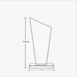 Clear Crystal Slanted Side Accent Award – Premium Optical Crystal Recognition Trophy - Image 5