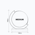 Round Crystal Trophy with Wooden Base – Premium Custom Recognition Award - Image 5