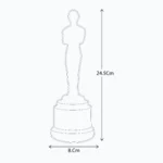 Golden Award Statue – 3D Printed Premium Recognition Trophy - Image 5