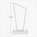 Clear Crystal Slanted Side Accent Award – Premium Optical Crystal Recognition Trophy - Image 6
