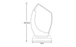 Crystal Award with Blue Side Design – Premium Optical Crystal Recognition Trophy - Image 4
