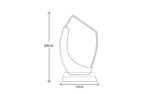 Crystal Award with Blue Side Design – Premium Optical Crystal Recognition Trophy - Image 6