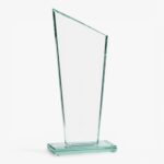 Clear Crystal Slanted Side Accent Award – Premium Optical Crystal Recognition Trophy