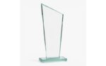 Clear Crystal Slanted Side Accent Award – Premium Optical Crystal Recognition Trophy