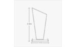 Clear Crystal Slanted Side Accent Award – Premium Optical Crystal Recognition Trophy - Image 4