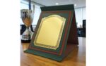 Green Certificate Trophy with Gold Plate – Premium Custom Award Folder - Image 2