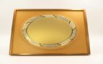 Metal Square Frame Trophy with Round Custom Print Plate – Premium Award Plaque