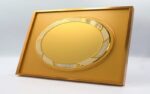 Metal Square Frame Trophy with Round Custom Print Plate – Premium Award Plaque - Image 2