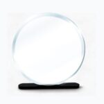 Premium Round Crystal Trophy – Custom Optical Crystal Recognition Award