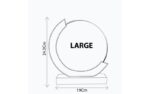 Round Crystal Trophy with Wooden Base – Premium Custom Recognition Award - Image 4