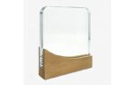 Square Crystal Award with Wooden Base – Premium Custom Recognition Trophy - Image 3
