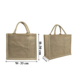 Jute Bag with White Border – Custom Branded Jute Shopping Bag - Image 2