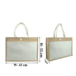Jute Bag with Cotton Pocket – Custom Branded Promotional Bag - Image 2