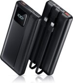 PN A10 FAST CHARGER POWER BANK 10000mAh 22.5W WITH BUILT IN CABLES