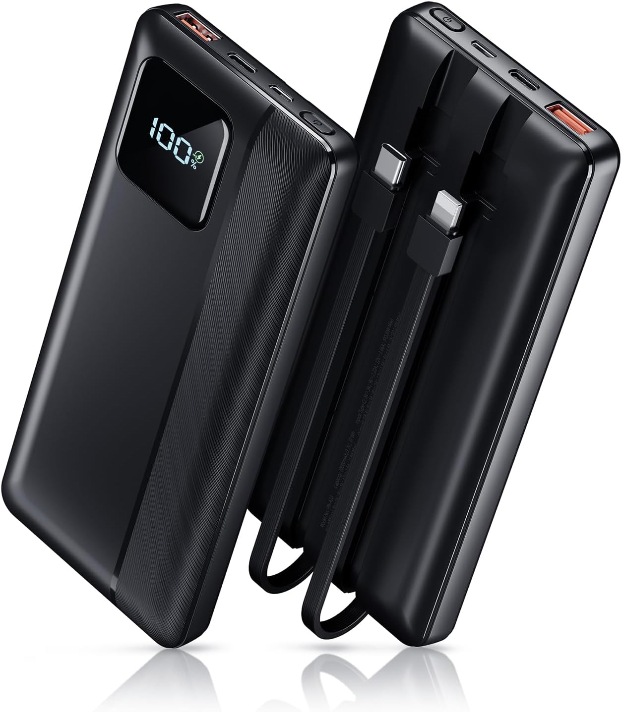 1 PN A10 FAST CHARGER POWER BANK 10000mAh 22.5W WITH BUILT IN CABLES - Image 1