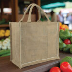 Jute Bag with White Border – Custom Branded Jute Shopping Bag