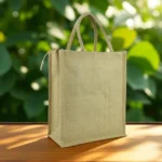 Jute Bag with Zipper – Vertical Custom Branded Shopping Bag