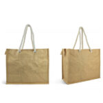 Jute Bag with Cotton Rope Handle & Zipper – Custom Branded - Image 3