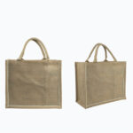 Jute Bag with White Border – Custom Branded Jute Shopping Bag - Image 3