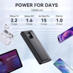 PN A10 FAST CHARGER POWER BANK 10000mAh 22.5W WITH BUILT IN CABLES - Image 4