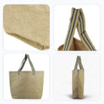 Jute Bag with Striped Handle – Custom Branded Shopping Bag - Image 4