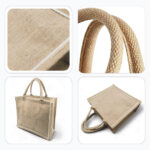 Jute Bag with White Border – Custom Branded Jute Shopping Bag - Image 4