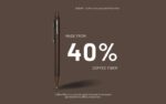Debar Coffee Grounds Ballpoint Pen – Natural - Image 3