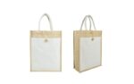 Vertical Jute Bag with Cotton Pocket – Custom Branded Promotional Bag - Image 3